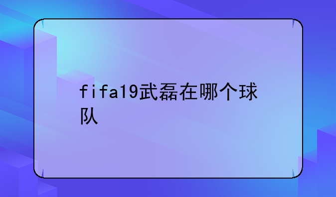 fifa19武磊在哪个球队