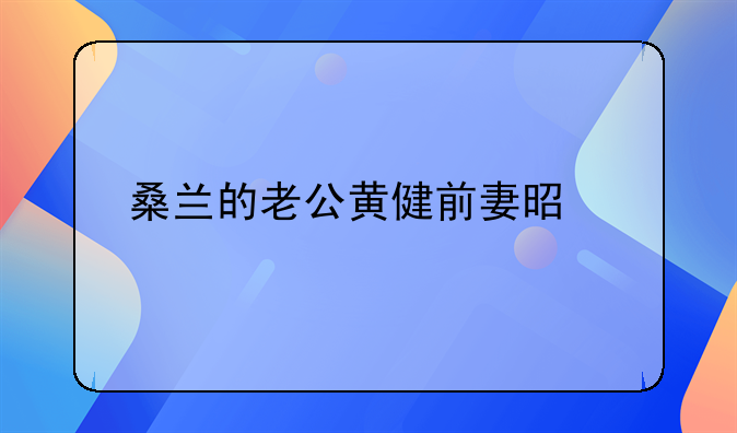 桑兰的老公黄健前妻是谁