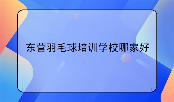 ┏ 羽毛球训练 ┛羽毛球训练营